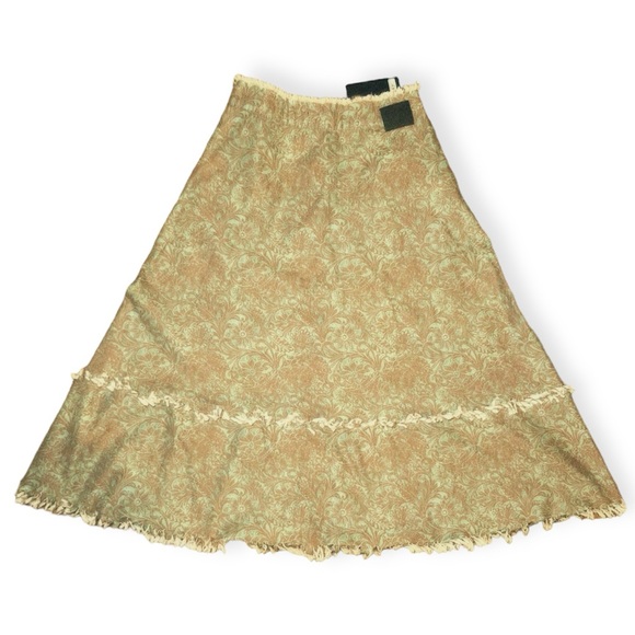 Lucky & Blessed | Maxi Skirt with Paisley Print and Fringe - Picture 2 of 7